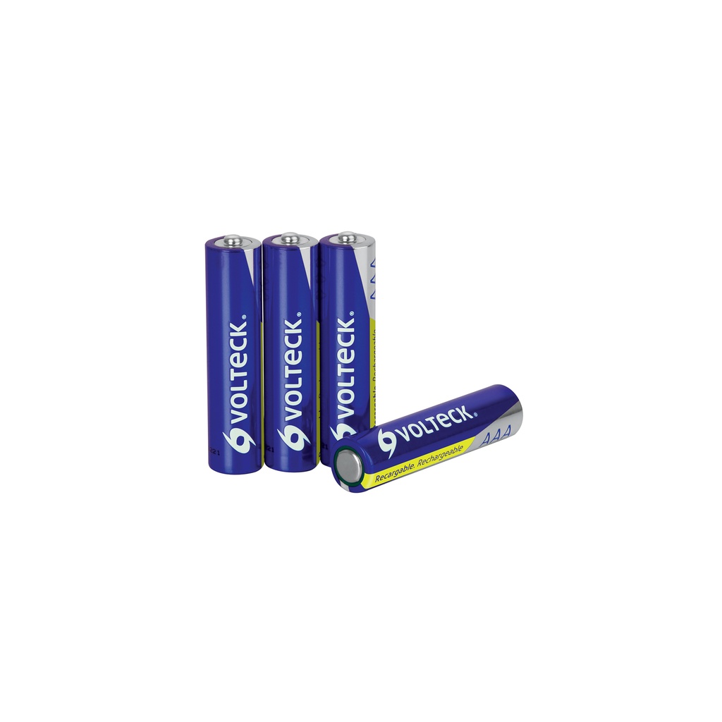 Blíster con 4 pilas recargables AAA uso general, 600 mAh