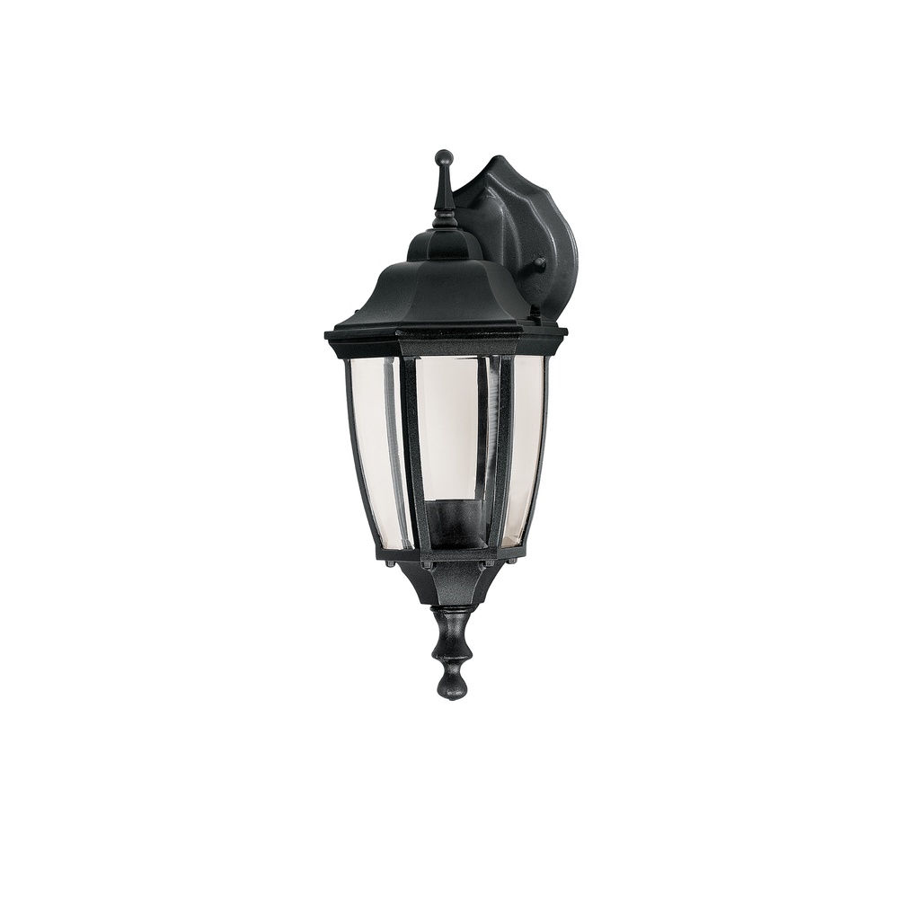Arbotante tipo farol tradicional suspendido p/exterior negro