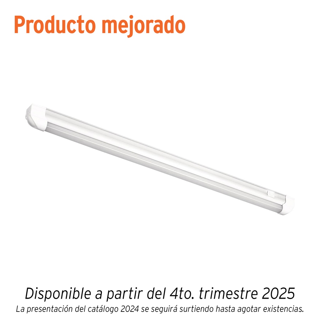 Luminario lineal LED 6W, 6500K, ultradelgado, para gabinete