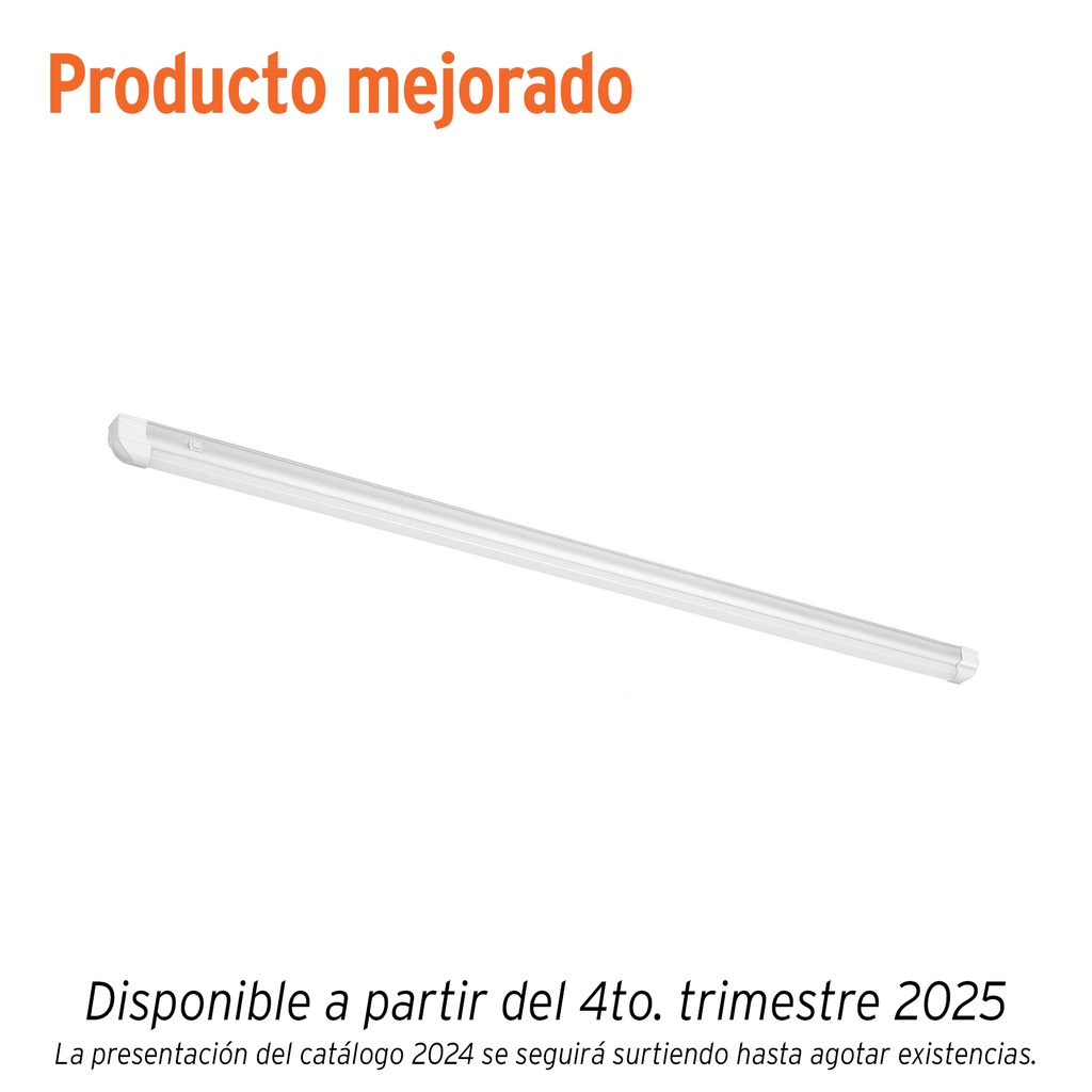 Luminario lineal LED 19W, 6500K, ultradelgado, para gabinete