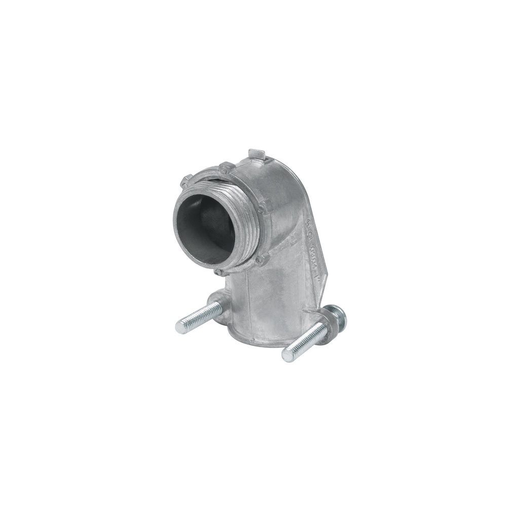 Conector curvo 1' para tubo flexible metálico, VOLTECK