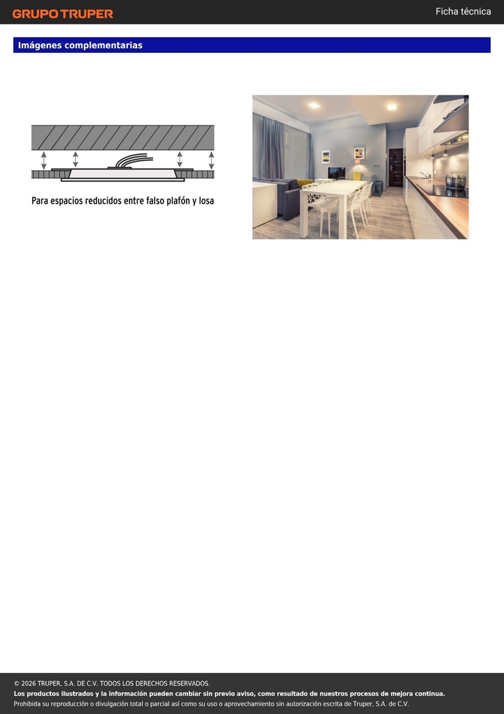 Luminario LED plafón 18W 3000K ultradelgado cuadrado VOLTECK