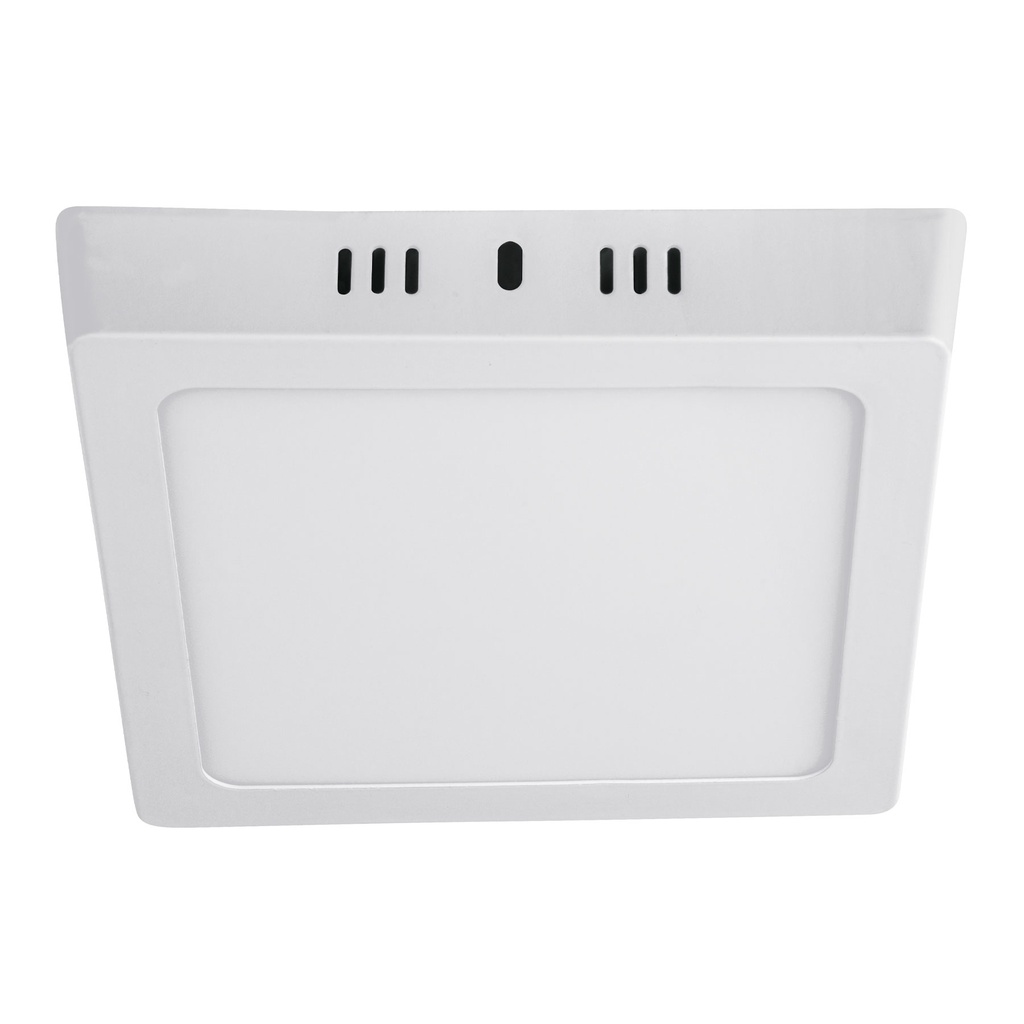 Luminario LED plafón 12W 6500K, cuadrado, blanco, VOLTECK