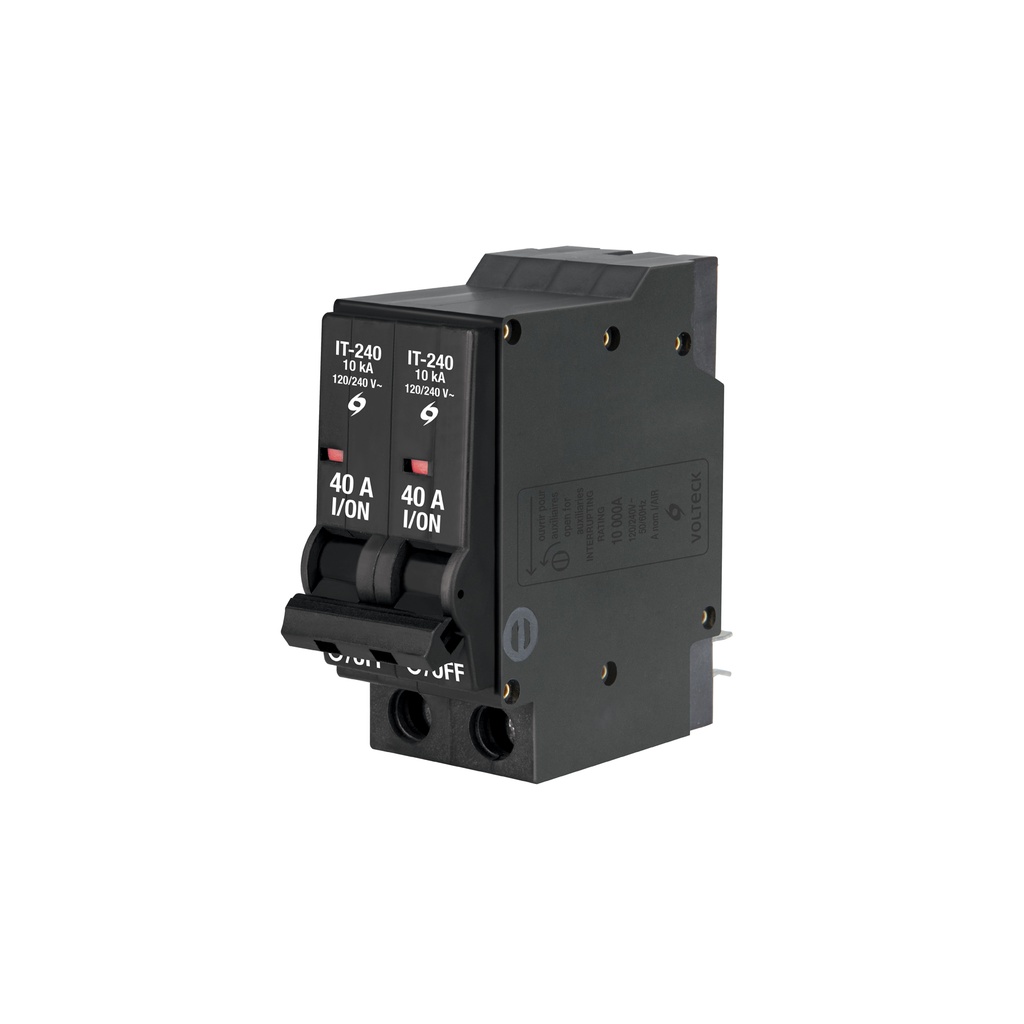 Interruptor de 2 polos 40A, enchufable, VOLTECK