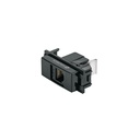 Toma de teléfono, línea Italiana, color negro, VOLTECK
