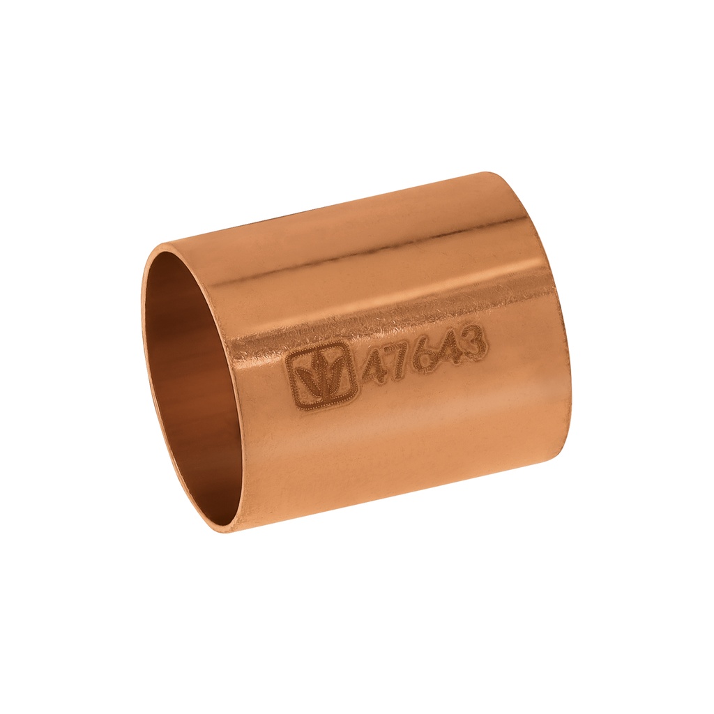 Cople de cobre 1/2', sin ranura, FOSET BASIC