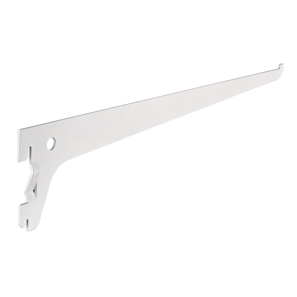 Ménsula plana blanca para cremallera sencilla, 30cm, FIERO