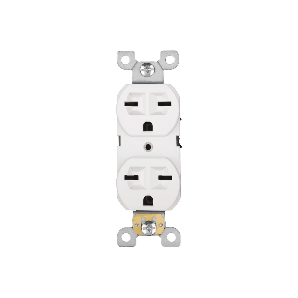 Contacto dúplex, cara de chino, Standard, blanco, VOLTECK