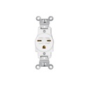 Contacto sencillo, cara de chino, Standard, blanco, VOLTECK