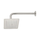 Regadera cuadrada 6', acero inox, con brazo, satín, TÚBIG