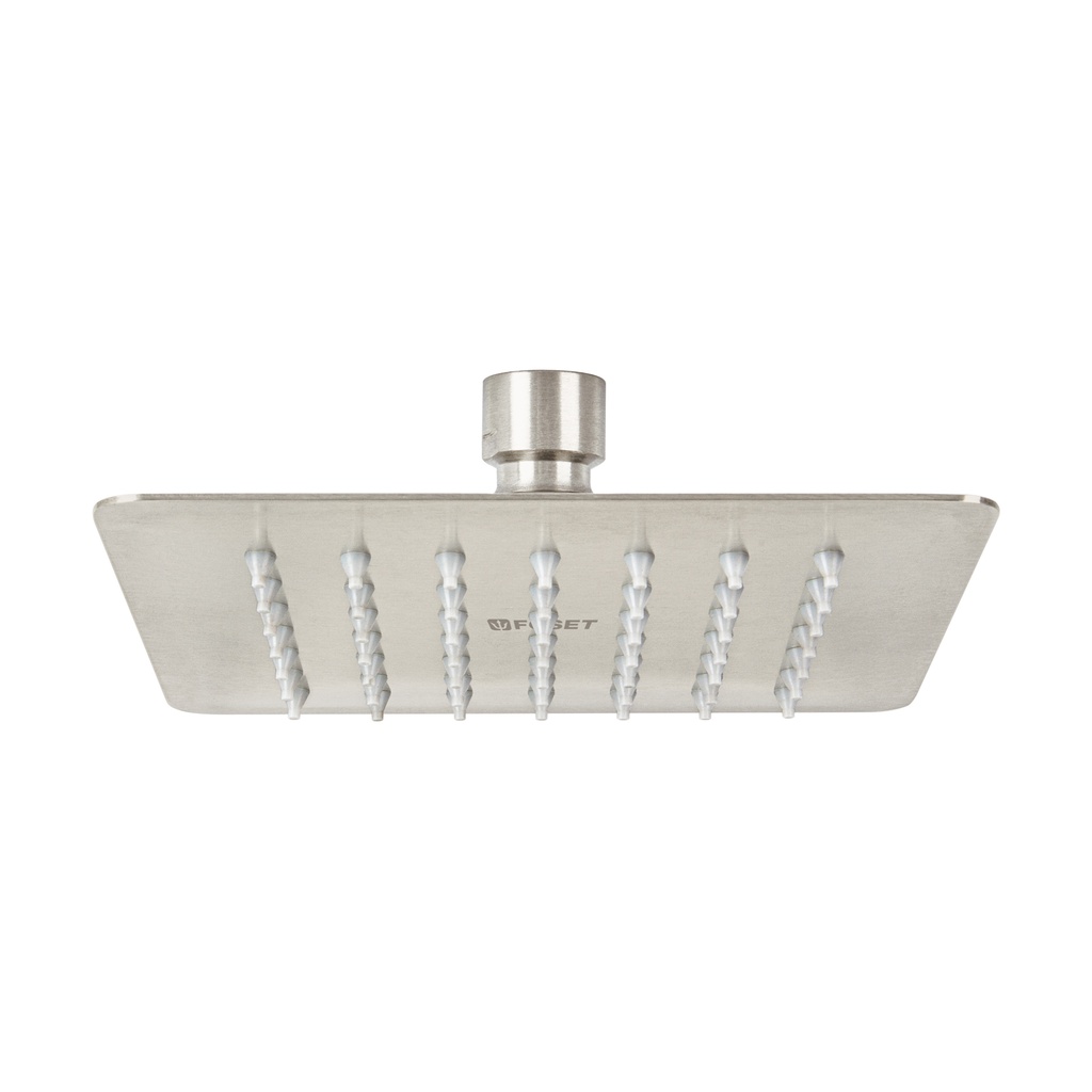 Regadera cuadrada 6', acero inox, sin brazo, satín, TÚBIG