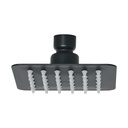 Regadera cuadrada 4', acero inox, sin brazo, negro, TÚBIG