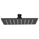 Regadera cuadrada 8', acero inox, sin brazo, negro, TÚBIG