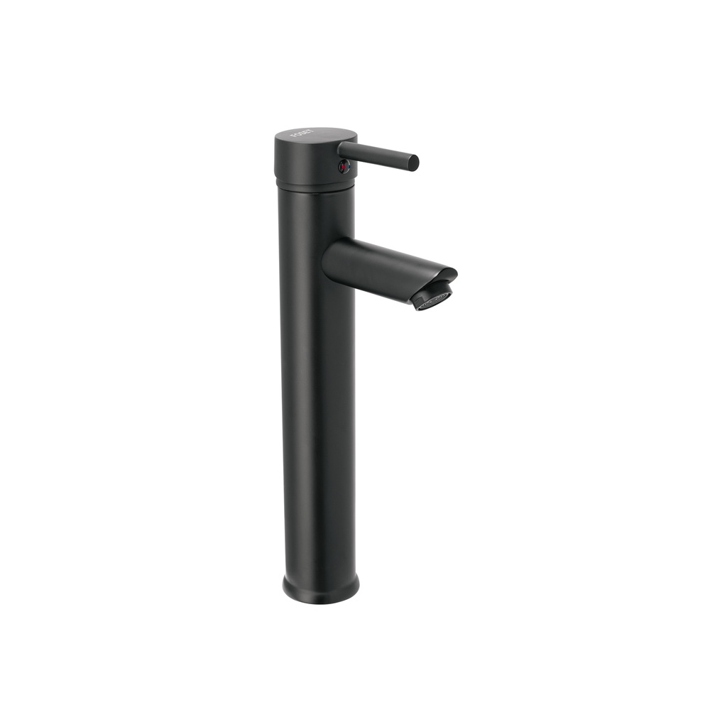 Monomando alto negro para lavabo, FOSET TÚBIG