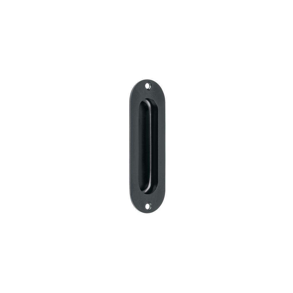 Jaladera de embutir ovalada acabado negro, HERMEX