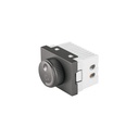 Dimmer giratorio acero inox de 1.5 módulos, línea Lisboa