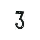 Número 3 de latón sólido 4', negro, HERMEX