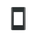 Placa negra de 1 ventana 3 módulos, línea Lisboa, VOLTECK