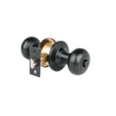 Cerradura pomo, negro, oval, recámara, HERMEX
