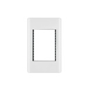 Placa blanca de 1 ventana 3 módulos, línea Lisboa, VOLTECK
