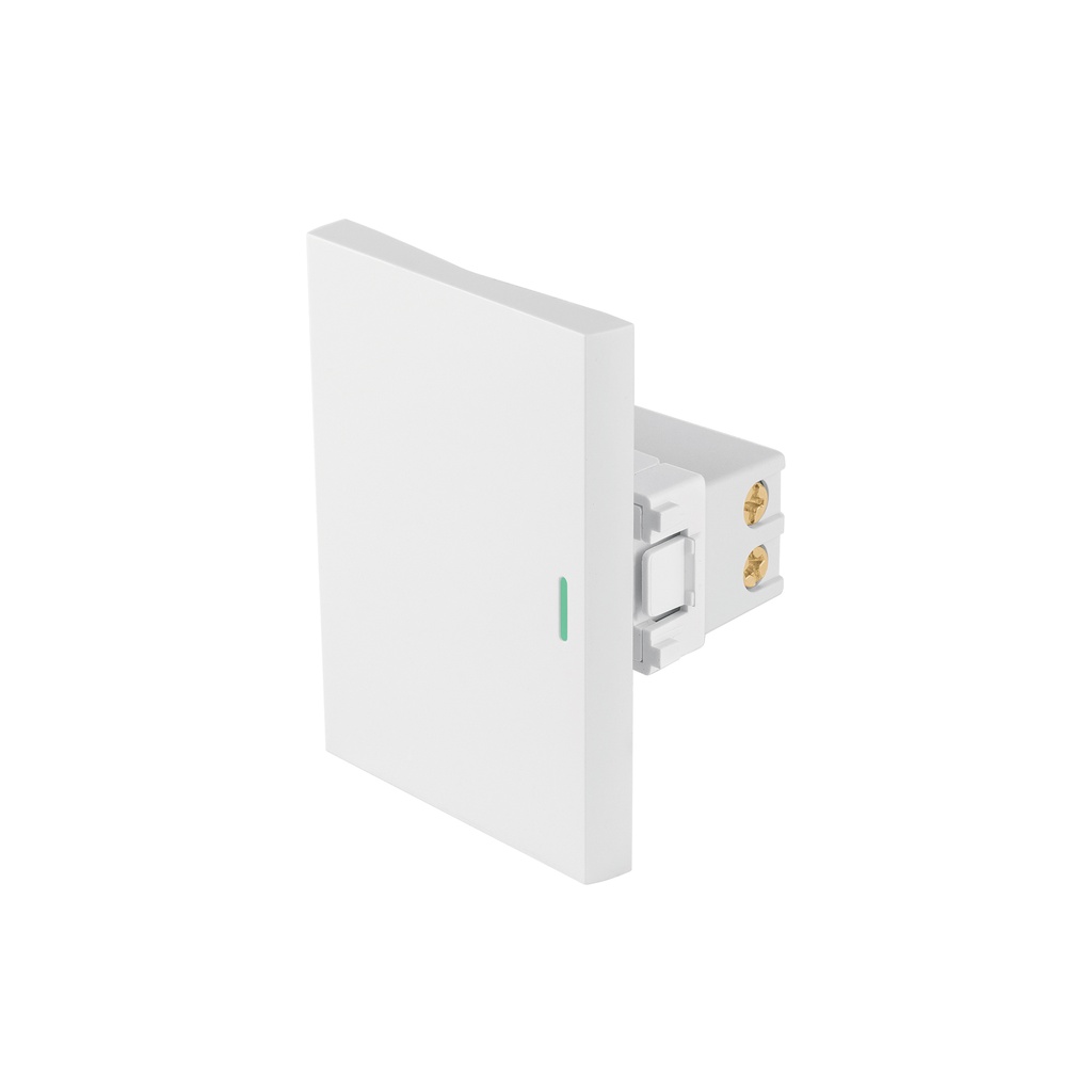 Interruptor sencillo blanco de 3 módulos, línea Lisboa