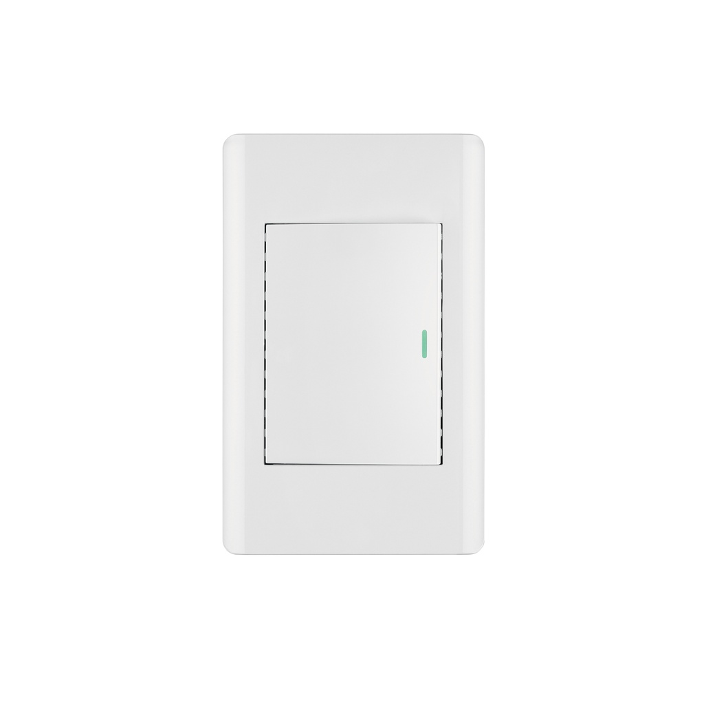 Placa armada blanca 1 interruptor 3 módulos, Lisboa, VOLTECK