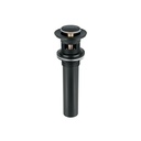 Contra para lavabo, con rebosadero, sistema push, negro