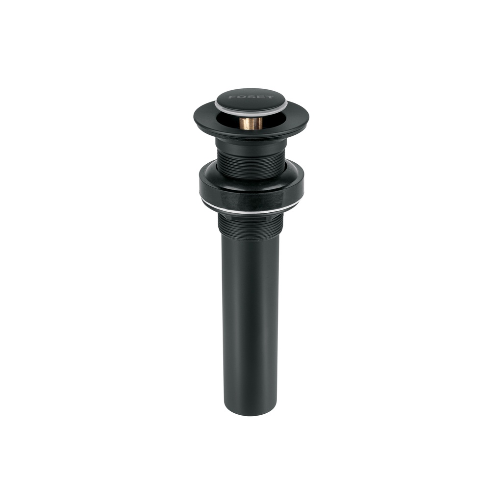 Contra para lavabo, sin rebosadero, sistema push, negro