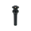 Contra para lavabo, sin rebosadero, sistema push, negro