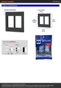 Placa 2 ventanas, 6 módulos, línea Española, color negro