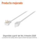 Extensión eléctrica doméstica 10 m clavija plana, blanca