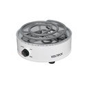 Parrilla eléctrica red. 1 quemador espiral, blanca, VOLTECK