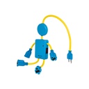 Multicontacto 16 AWG figura de niño con 4 entradas, VOLTECK