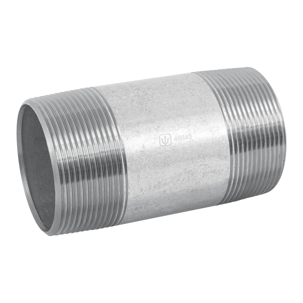 Niple de acero galvanizado, 2 x 4', FOSET