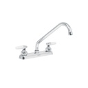 Mezcladora 8' fregadero cromo, cuello largo, cono, BASIC
