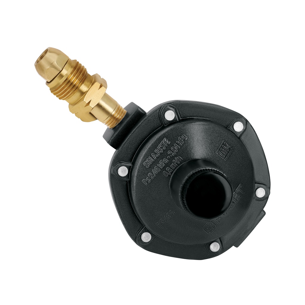 Regulador de gas LP, 1 vía, punta pol, baja presión