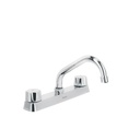 Mezcladora 8' fregadero cromo, cuello corto,hexagonal, BASIC