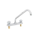 Mezcladora 8' fregadero cromo, cuello largo, acrílico, BASIC