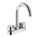 Mezcladora 4' para lavabo, cuello bar, cartucho cerámico