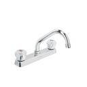 Mezcladora 8' fregadero cromo, cuello corto, acrílico, BASIC
