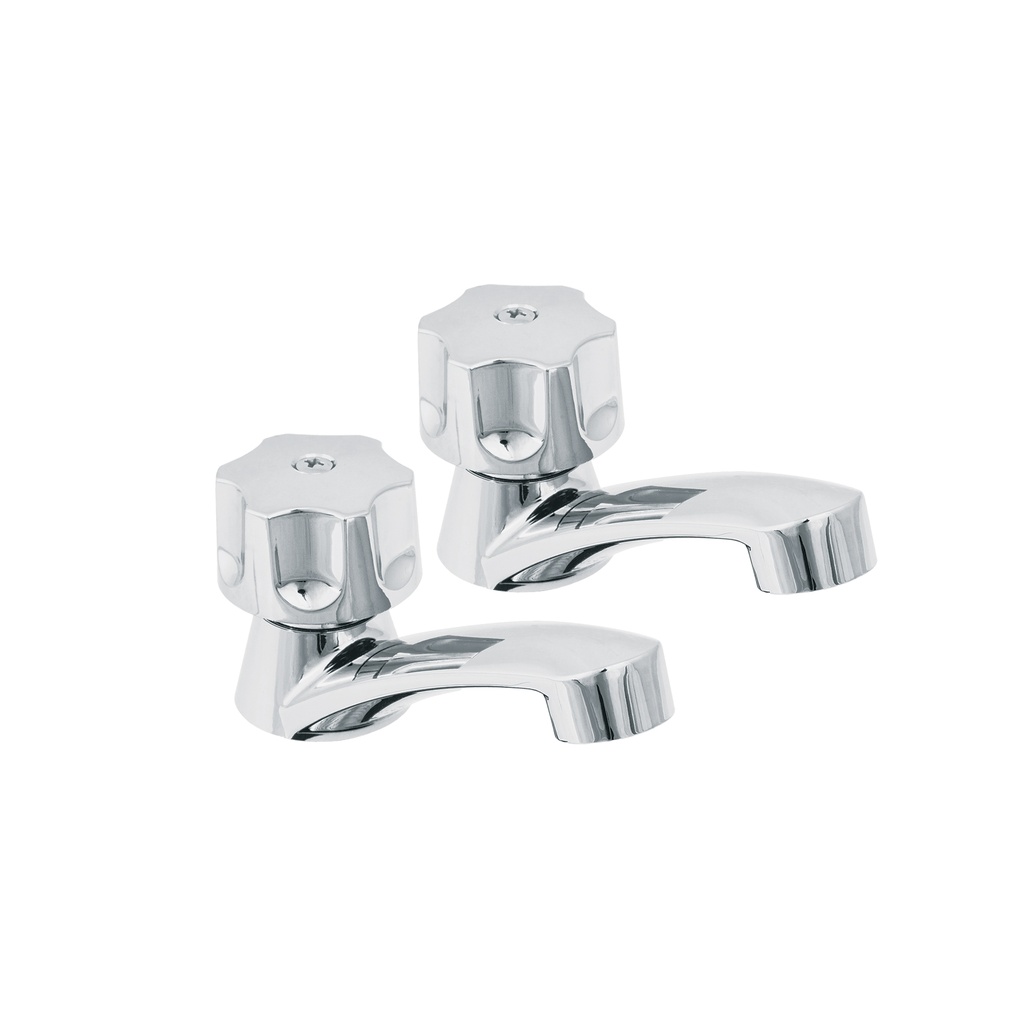Juego llaves individuales lavabo, ABS, hexagonal, BASIC