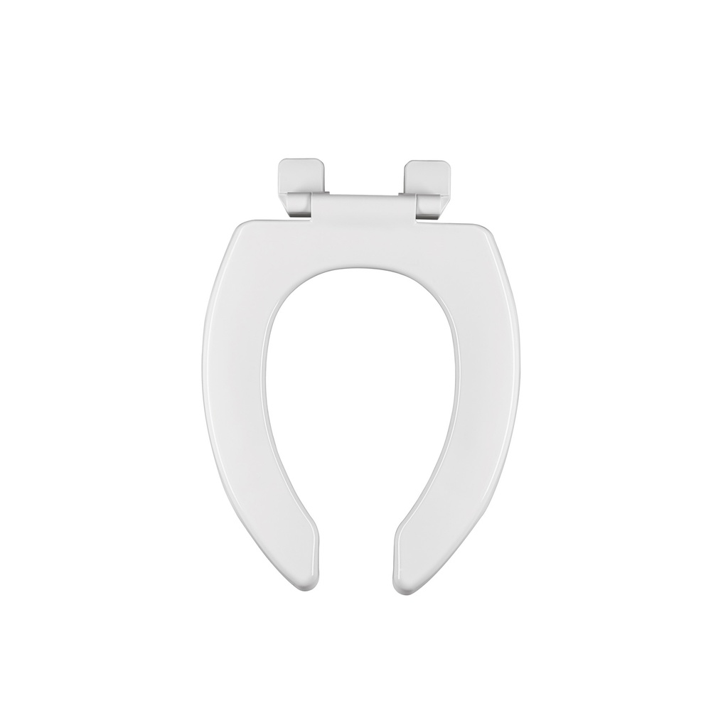 Asiento alargado sin tapa para taza fluxómetro, blanco,FOSET