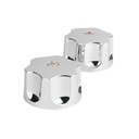 Juego de manerales hex de ABS p/lav-fregadero, cromo, BASIC