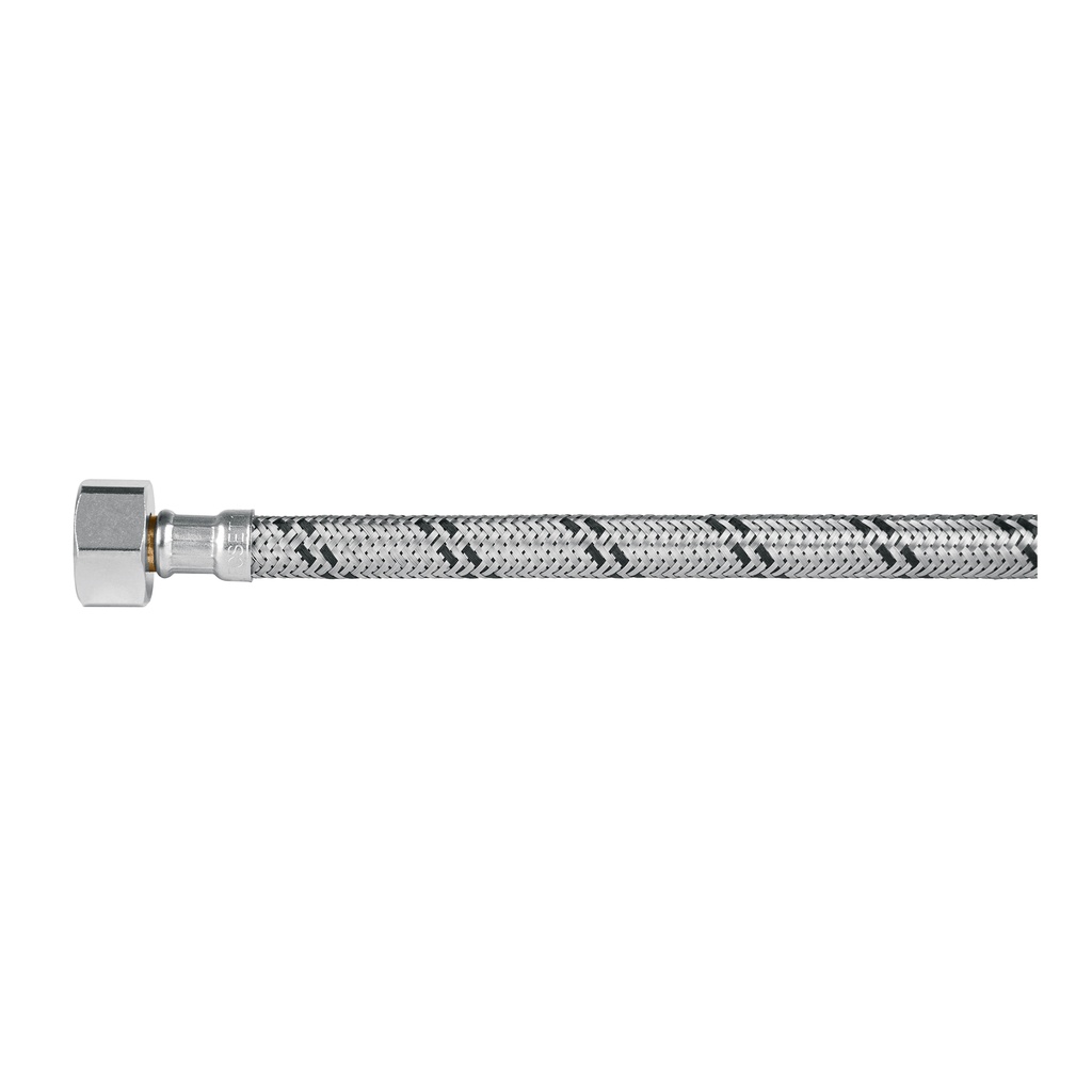 Manguera p/WC, acero inox, 1/2'x7/8', 35 cm, plástico/latón