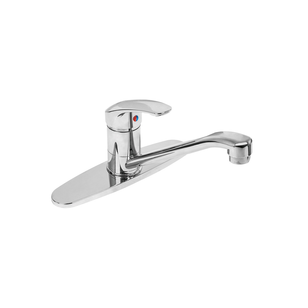 Monomando fregadero, ABS, cuello recto, BASIC