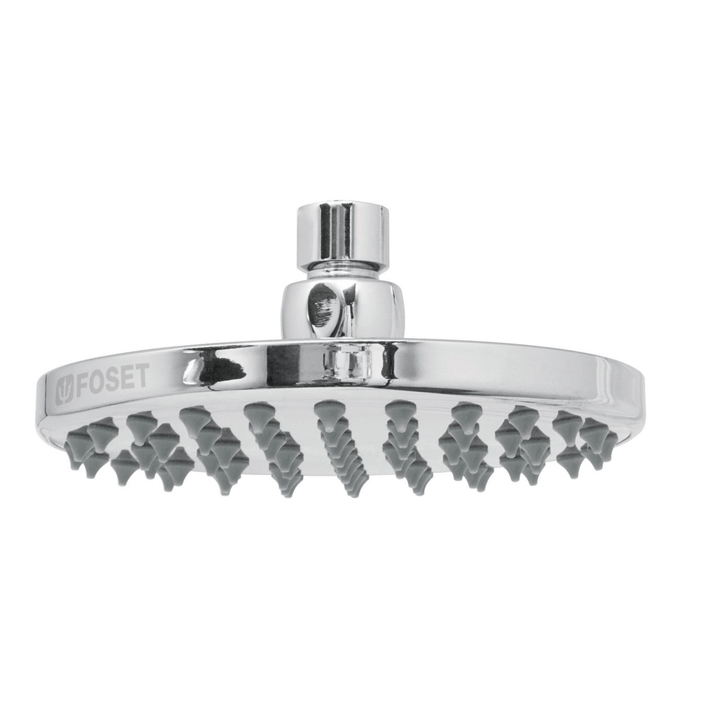 Regadera cromo 6' plato redondo, sin brazo, FOSET ELEMENT