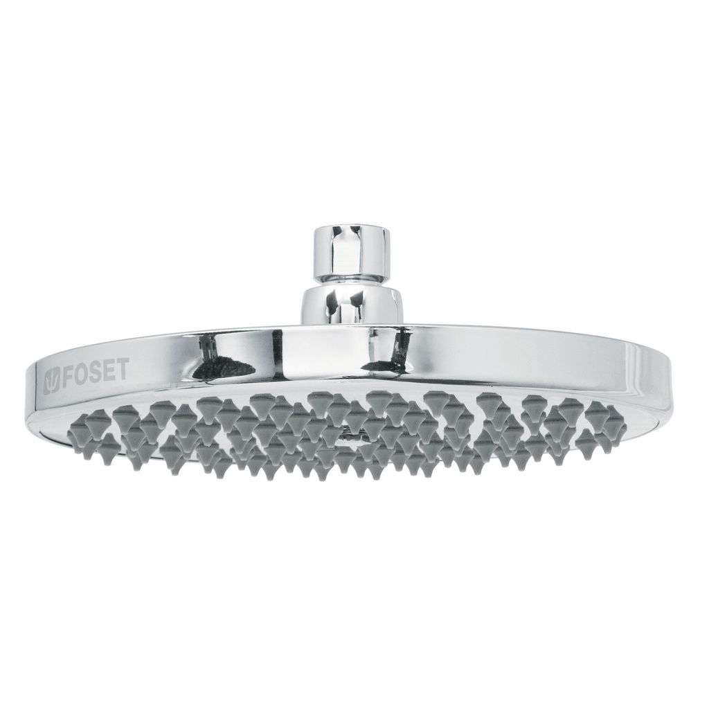 Regadera cromo 8' plato redondo, sin brazo, FOSET ELEMENT