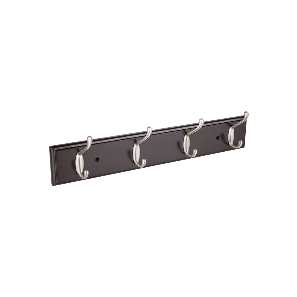 Perchero para pared con 4 ganchos satinados, HERMEX