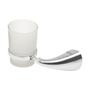 Portavaso cepillero metálico con vaso de vidrio, FOSET AERO