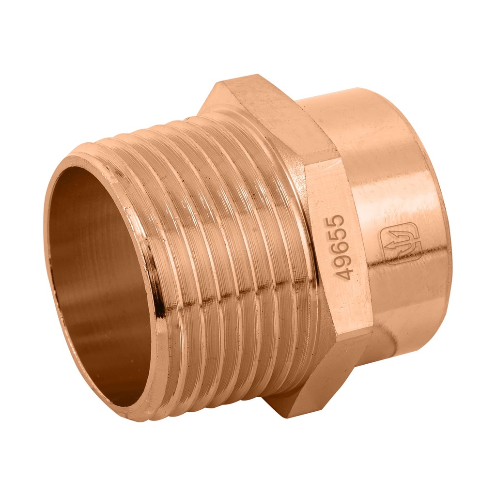 Conector de cobre, rosca exterior 1', FOSET